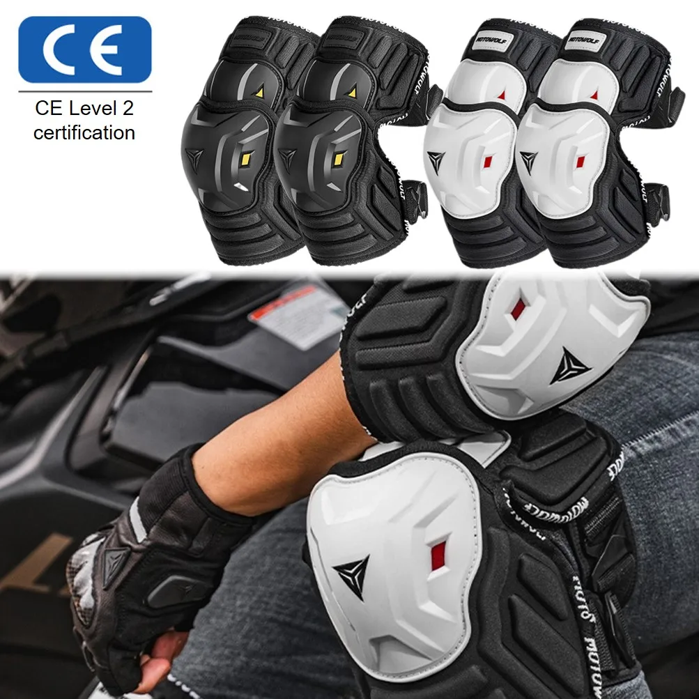 

4Pcs/Set Motorcycle Kneepad Stainless Steel Moto Elbow Knee Pads Motocross Racing Protective Gear Protector Guards Kit
