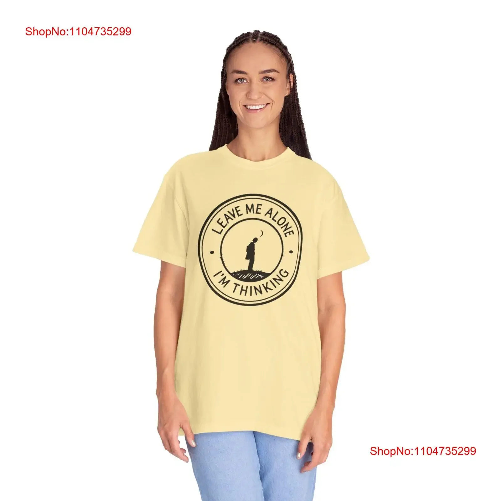 T-shirt de méditation solitaire Leave Me Alone IntroverT Mindfulness vintage lavé polyvalent étiré vêtements de créateurs unisexe