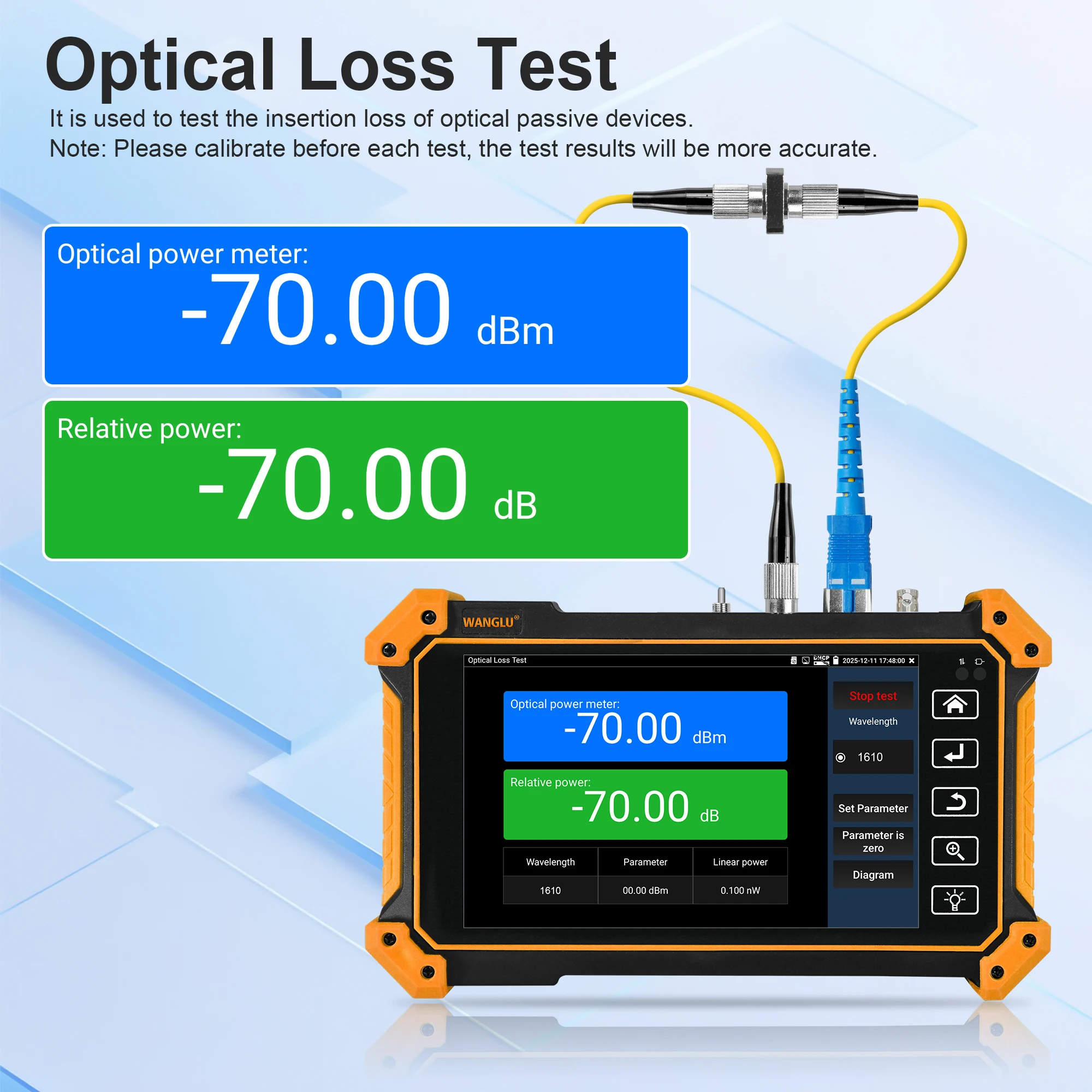 Picture 7: WANGLU MT-5510 CCTV OTDR Tester 8MP TVI/CVI/AHD Analog Camera Test PTZ Control Fiber Length Test Event Map Network Cable Tester