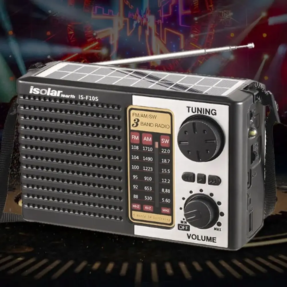 Emergency Portable Solar Radio Multi Band High Sensitivity Full Band SW Radio Solar Charging FM AM LED Flashlight