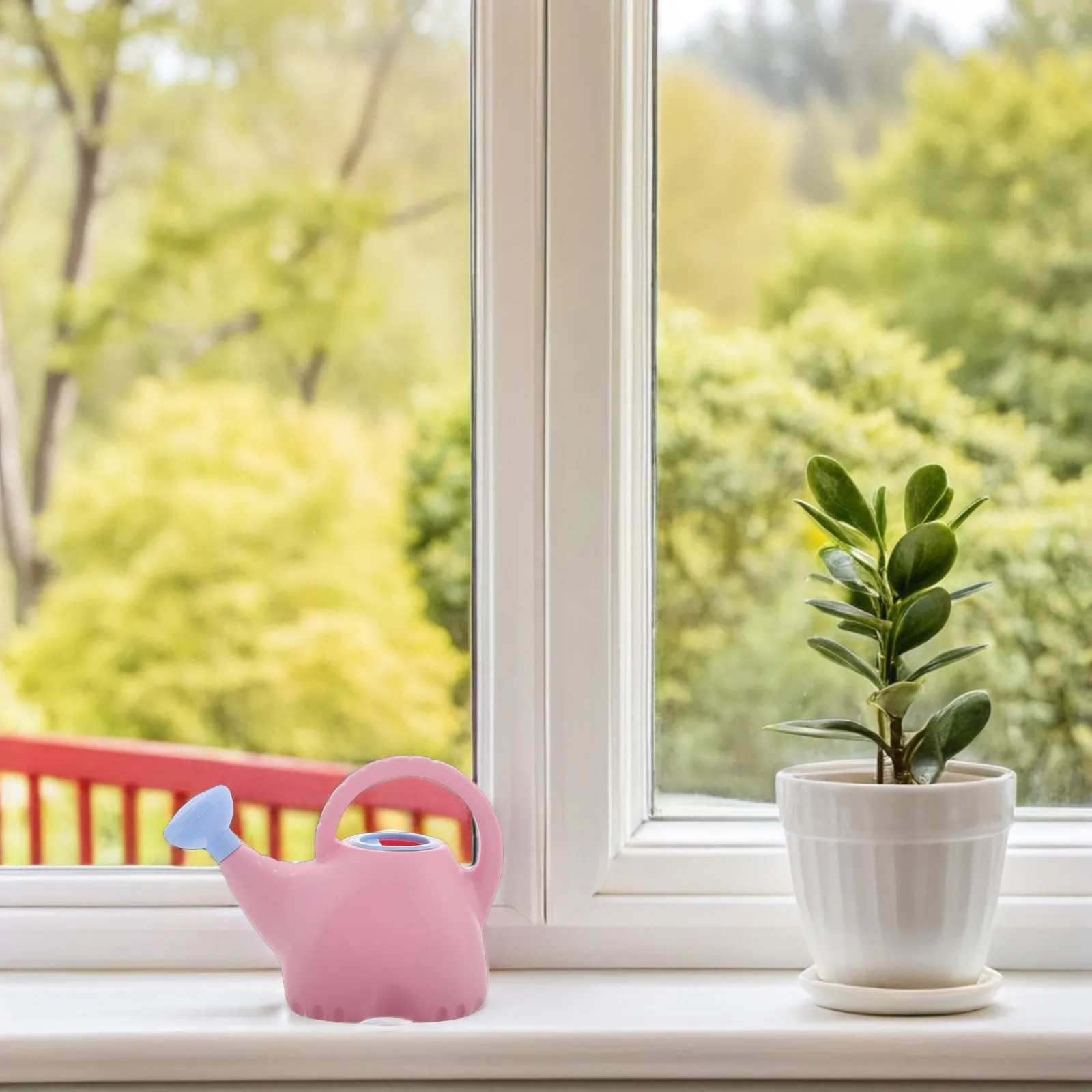 Regadera Infantil con Forma de Elefante, Ligera, Rociado Uniforme, para Balcón, Jardín, Patio, Interior y Exterior, 1.5L, Maceta Infantil para Jardinería