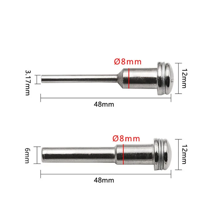 5Pcs 3.17mm/6mm Cutting Blade Connecting Rod High Speed Steel For Sandpaper, Polishing Papers Abrasive Rotary Tools