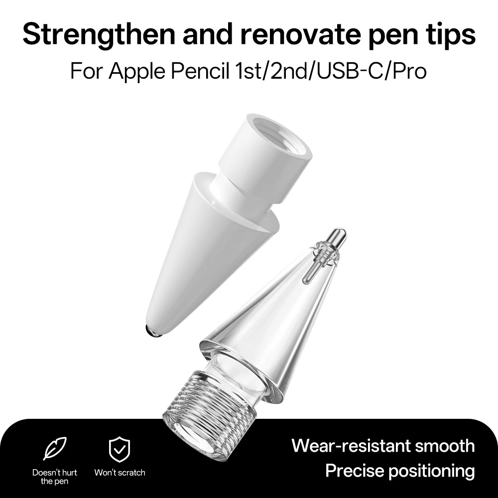 Replacement Wear‑Resistant Metal Tips Compatible with Apple Pencil, Stylus Pen Nib Accessories for iPad