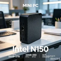 Mini PC Computer Intel Core N150 PC Gaming Computer 8/16GB RAM 1TB 2TB M.2 SSD WiFi 6 BT5.2 4K HD Portable Desktop Pc 2
