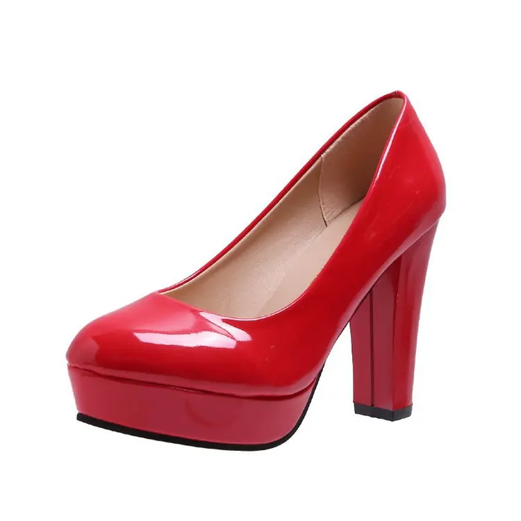 New Spring Summer Fashion Women High Heels Large Size Pointed Toe thick with High Heels Women's Shoes Banquet Bar Wedding Shoes