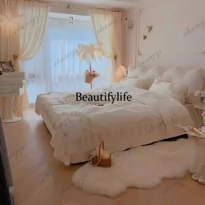 

White Base Double Bed Decoration Items Australia Frame Adults Double Bed Modern Floating Cama Matrimonial Furniture Home