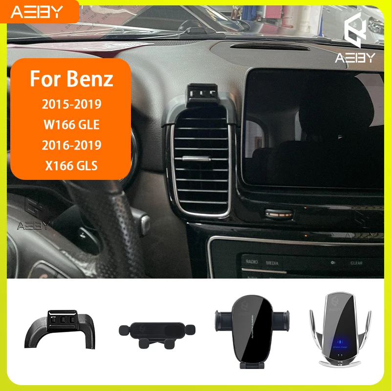 Für Benz GLE W166 2015-2019 GLS X166 2016-2019 Handyhalterung Auto-Mobiltelefon-Halterung Spezielle Fixierte Halterungsbasis Kabelloses Ladestativ