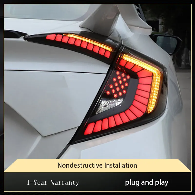 Fanale posteriore per Honda Civic G10 2016 2017 2018 2019 2020 aggiornamento assemblaggio LED DRL lente bifocale Xenon Dragon Scale accesso lampada