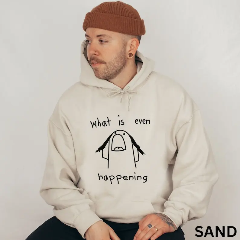 

Забавные толстовки «Что дажеappening» с мемами, винтажные толстовки в стиле ретро, повседневная уличная одежда с длинными рукавами и капюшоном