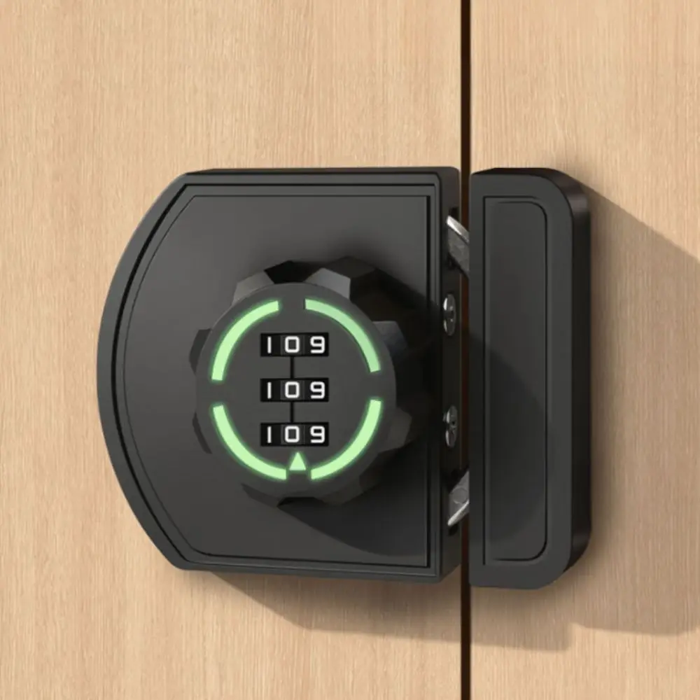 

No Drill Installation Rotational Drawer Lock Glow Mechanism Rotary Operation Password Lock Zinc Alloy Construction
