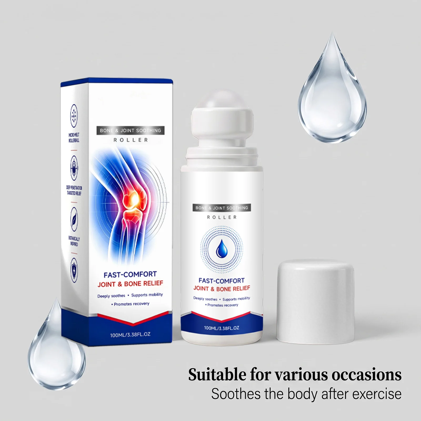 Joint Bone Soothing Gel Roll On Relieve Muscle Soreness And Tightness Reduce Swelling Repair Synovitis Ease Arthritis Neuralgia