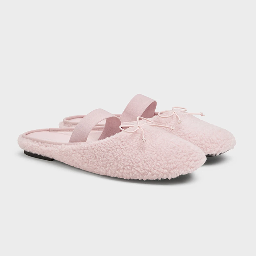 

FWRD Women's Bow-Decor Flat Mules, Soft & Comfortable Slippers for Daily Wear & Home Use #FWRD000317