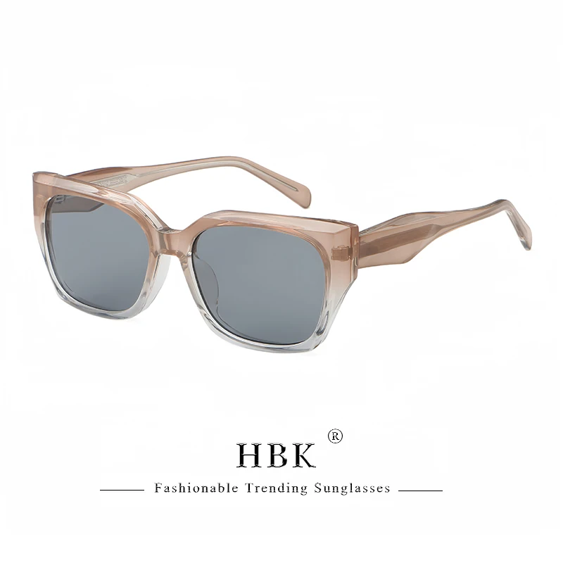 HBK Retro Punk Sunglasses Men Polygonal Propionic Fashion Sun Glasses Women Travel Outdoor Fishing Driving Eyeglass UV400