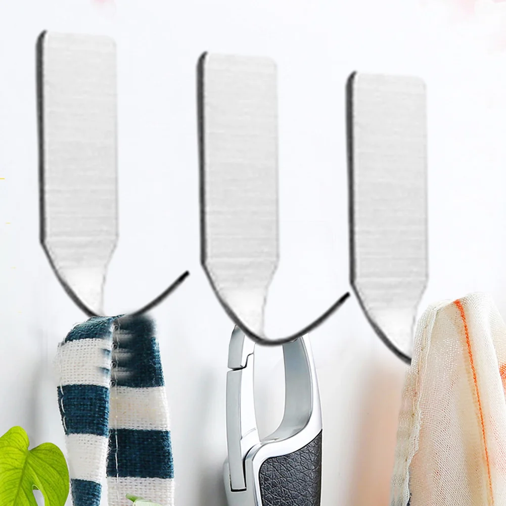 Easy To Install Towel Hooks Wall Hook Hook Widely-Used Sliver Color Stable Strong Load Bearing Waterproof Bathroom