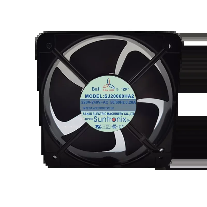 For Sanju SJ20060HA2 200 * 200 * 60MM 20CM Metal High Temperature Cooling Fan 220V 0.28A