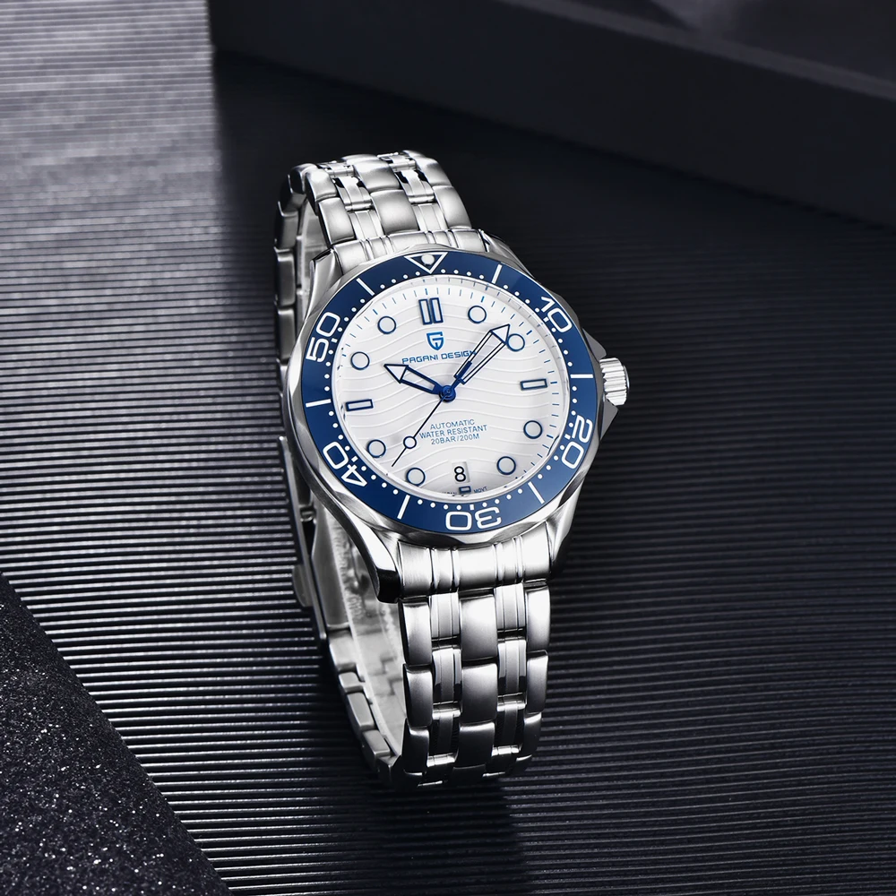 2025 جديد PAGANI تصميم ساعات آلية للرجال قمة فاخرة ساعة أوتوماتيكية للرجال AR الياقوت مضيئة مقاوم للماء السيراميك الحافة #5