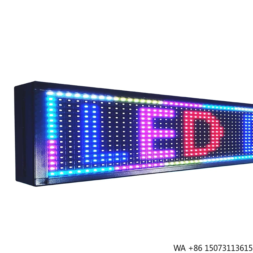 Наружный полноцветный экран со светодиодной лентой - водонепроницаемая дверная головка, прокрутка текста, реклама