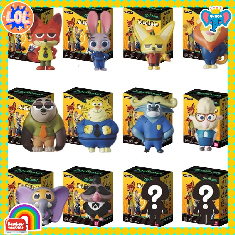 Jandoon Zootopia pixa الصندوق الأصلي دمية أعمى حبوب الأرز جودي أرنب نيك فوكس شخصيات الحركة الصغيرة نموذج للأطفال لعبة هدية #3