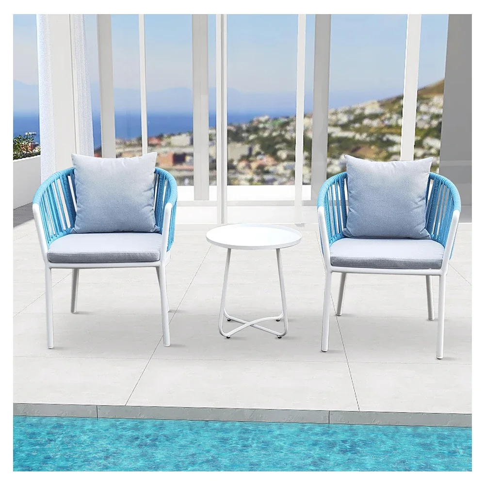 Hotel Rope Furniture With Outdoor Dining Set Garden Dining Chair Restaurant Patio Furniture