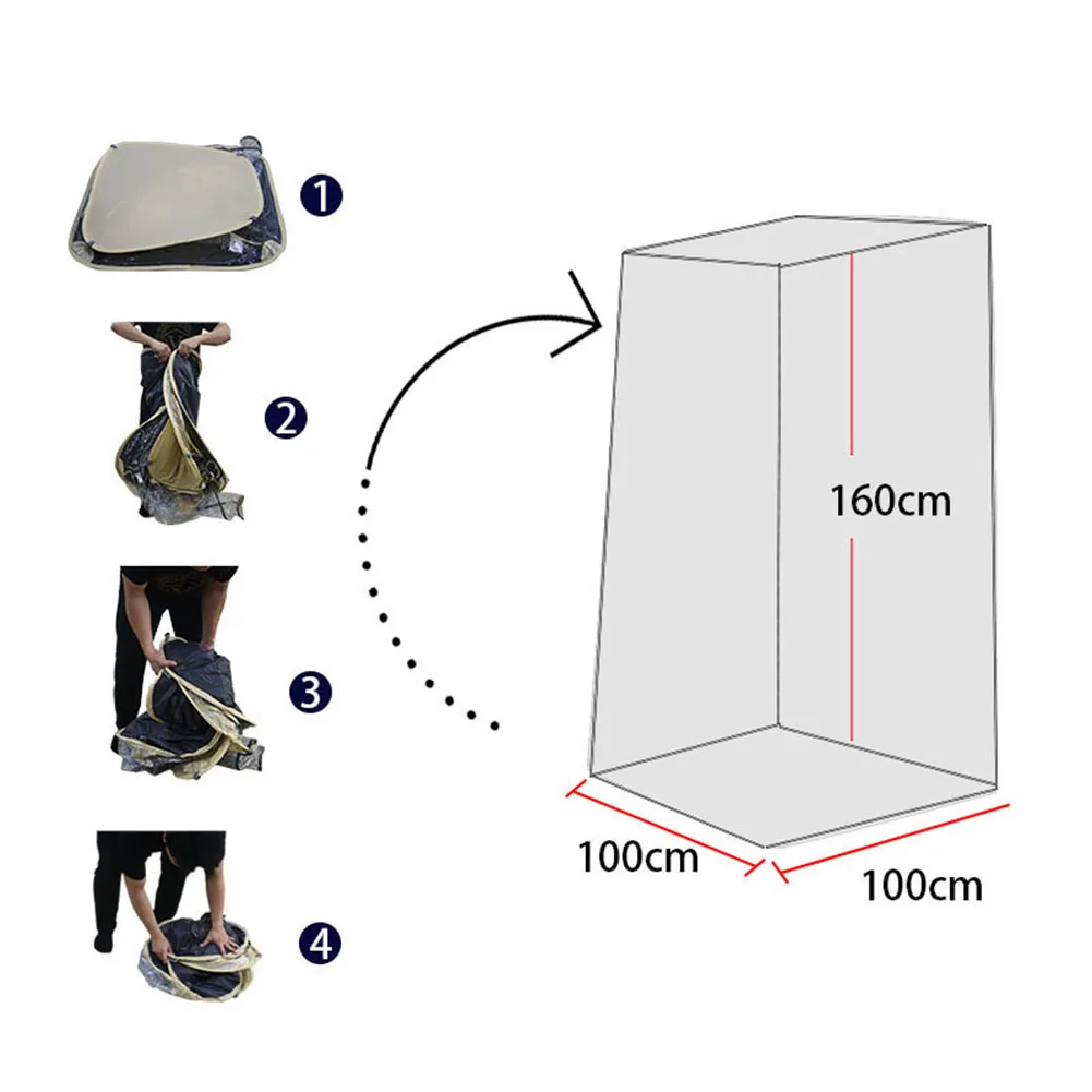 

Outdoor Four Sided Transparent PVC Tent for Fishing and Camping with Protection Against Wind and Rain Includes Storage Bag