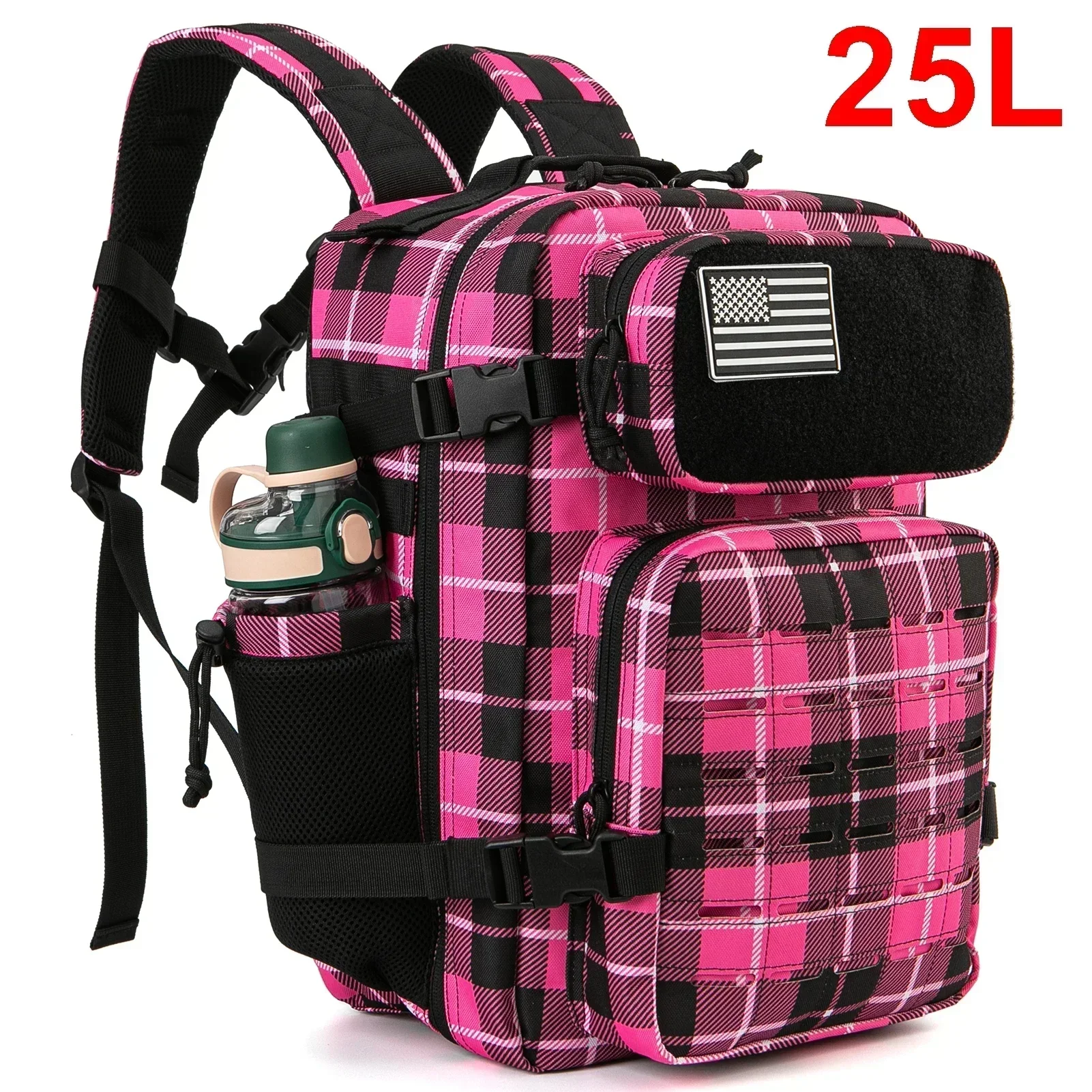 ReFire Gear 25L/45L Taktischer Rucksack Outdoor für Männer und Frauen, robuste Tasche, kleiner Schulrucksack, Wanderrucksack mit Flaschenhalter 6