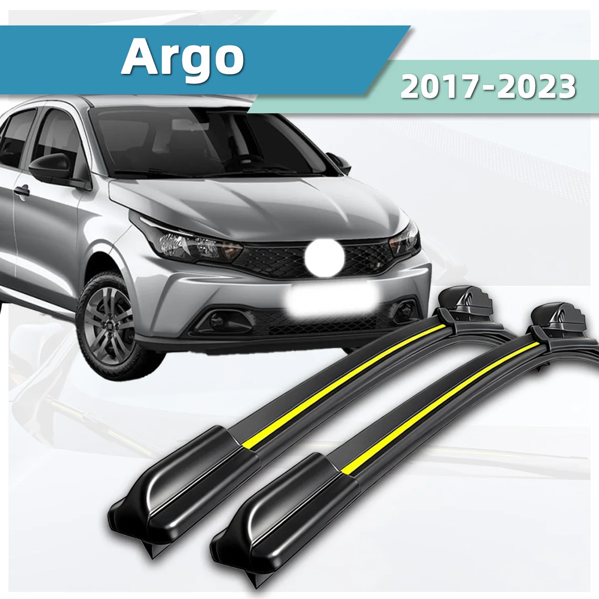 

Щетки стеклоочистителя для FIAT Argo (2017-2023) из натурального каучука, бескаркасные, бесшумные, для лобового стекла, автомобильные аксессуары
