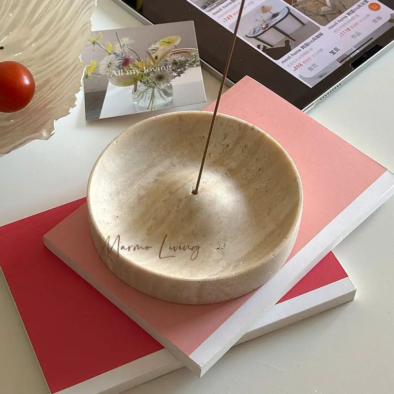 

French Natural Jade Incense Insert Villa Home Zen Personalized Decoration