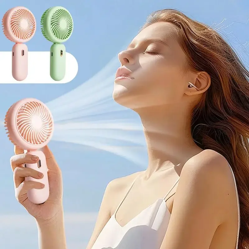 

Mini USB Rechargeable Handheld Fan Portable Pocket-Sized Cooling Fan Strong Wind Foldable 3-Speed Quiet Mini Fan Air Coolers