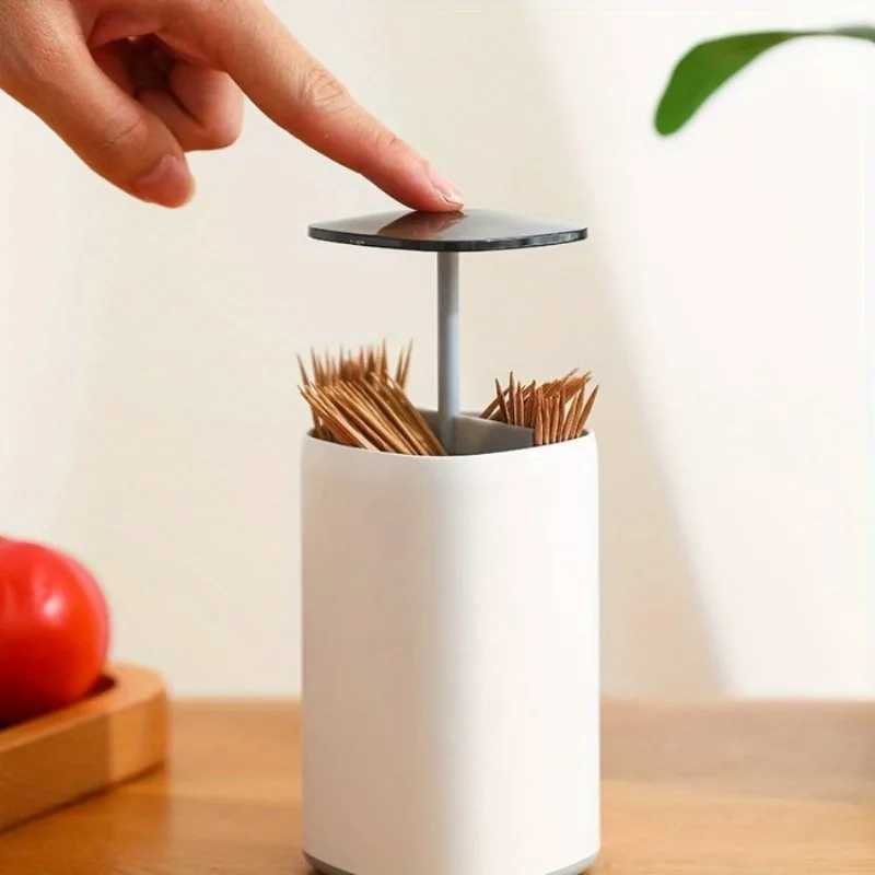 1PC Creative Automatic Pop-up Press Floss Box Household Cotton Swab Box Toothtip Holder Hold and Put Household Commercial