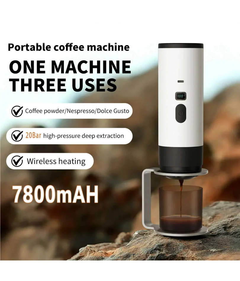 

3-in-1 Portable Coffee Maker Espresso Coffee Maker For Car Home Camping Travel Capsule Automatic heater Coffee Maker