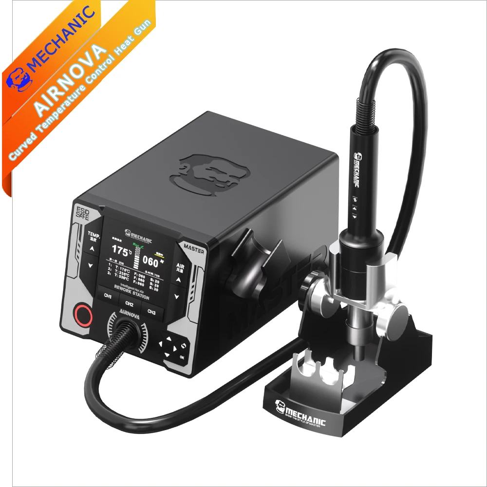 

MECHANIC AIRNOVA Curved Temperature Control Heat Gun Temp Control Handle 1200W for BGA SMD Repair Rework Soldering Station
