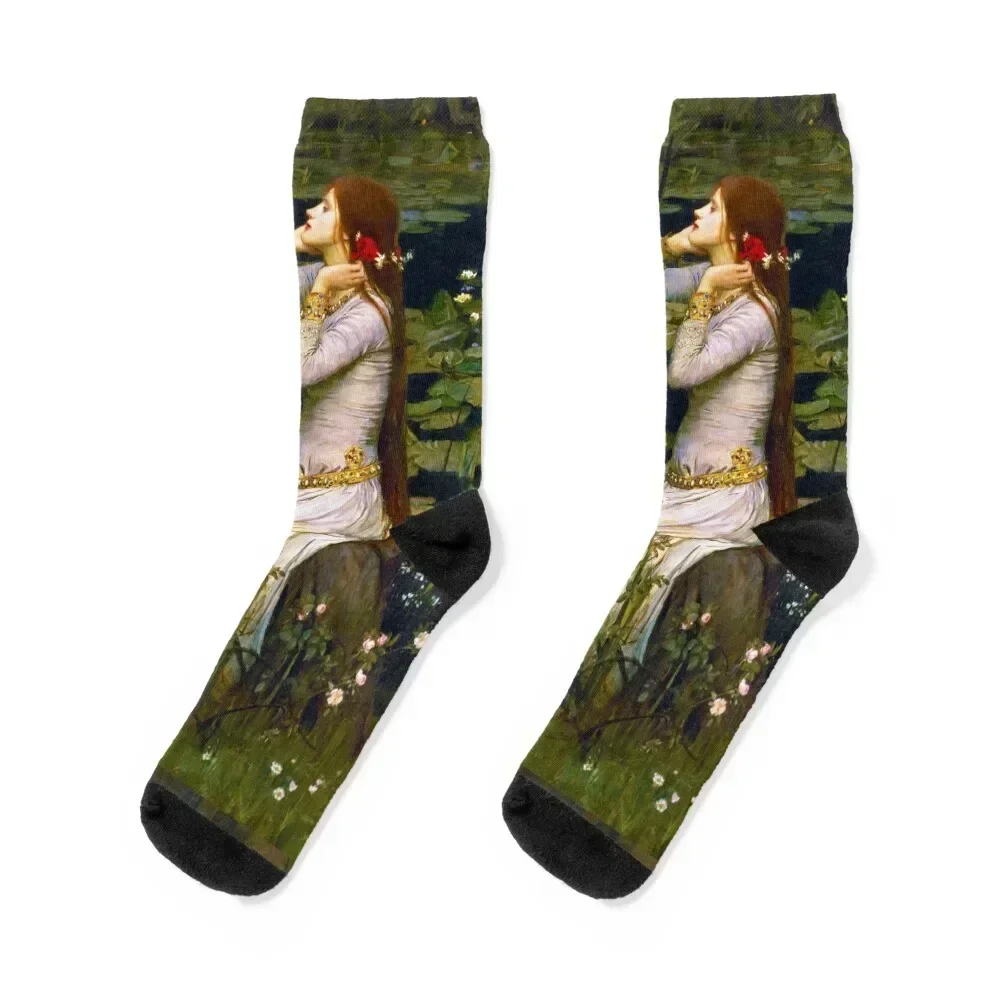 

John William Waterhouse Ophelia 1894 Socks Novelties tennis basketball designer brand Men Socks Women's