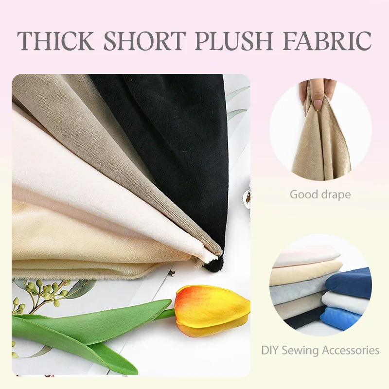 

45-180*165cm 0.7mm Thick Short Plush Soft Fabrics Warm Fabric Sofa Cover Toy Doll Decoration Cloth DIY Sewing Accessories