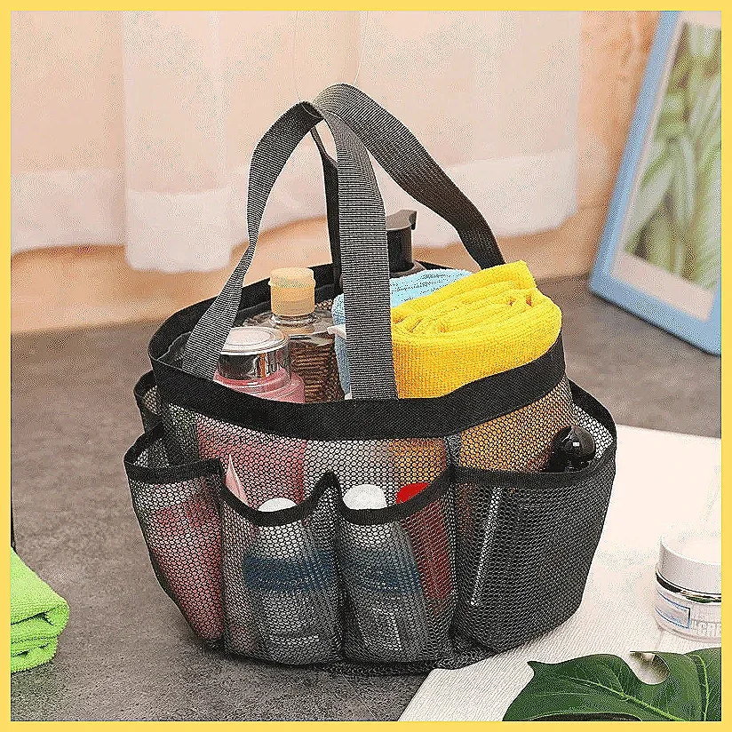Mesh Beach Bags Tote Bag with 8 Pockets Waterproof Lightweight Foldable Oversized Pool Bag for Women Travel