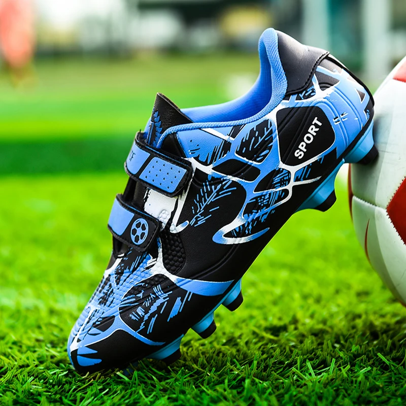 Kids Soccer Shoes FG/TF Football Boots Boys Outdoor Cleats Grass Futsal Cleats Training Sport Footwear Size 33-38