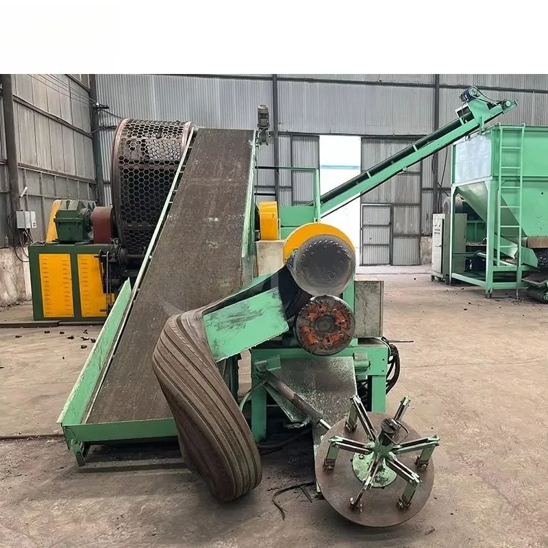 Tire Shredding Recycling Machine Industrial Waste Tire Processing System Rubber Granule Equipment view 4