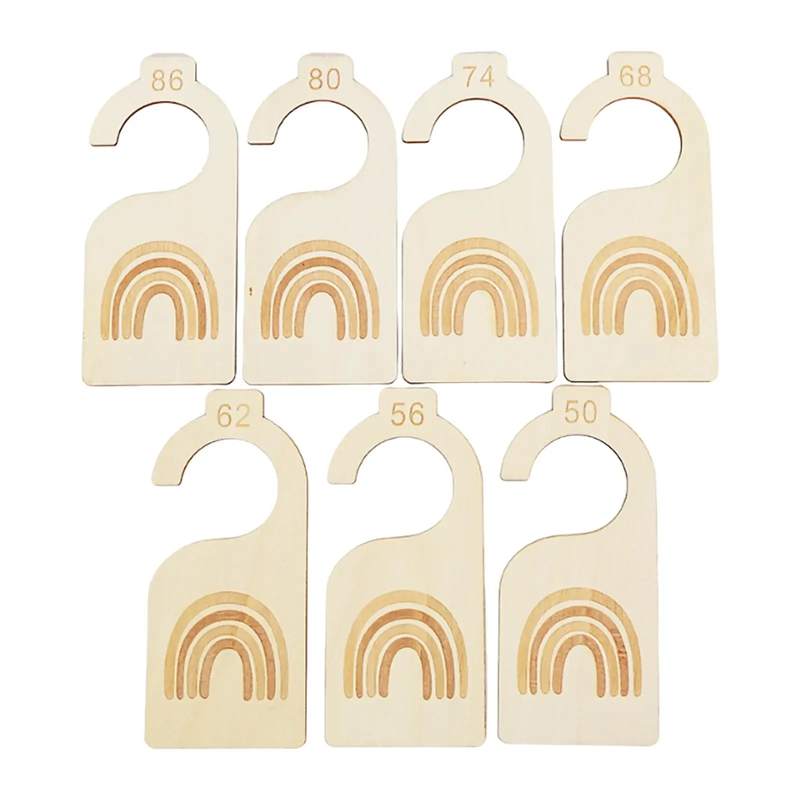 7Pcs Baby Clothes Size Hanger Organizer Nursery Hanger Organizers for Closet