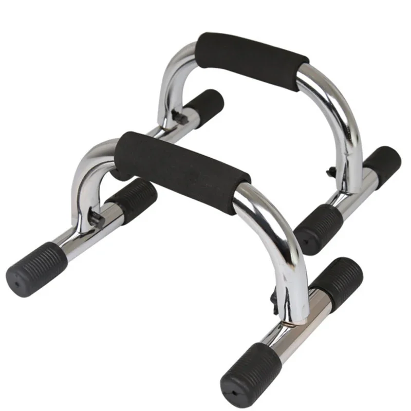 1 Pair Chromed Metal Push Up Bar Stands to Strengthen Arm Chest Muscles Traning For Fitness Exercise Gym Equipment