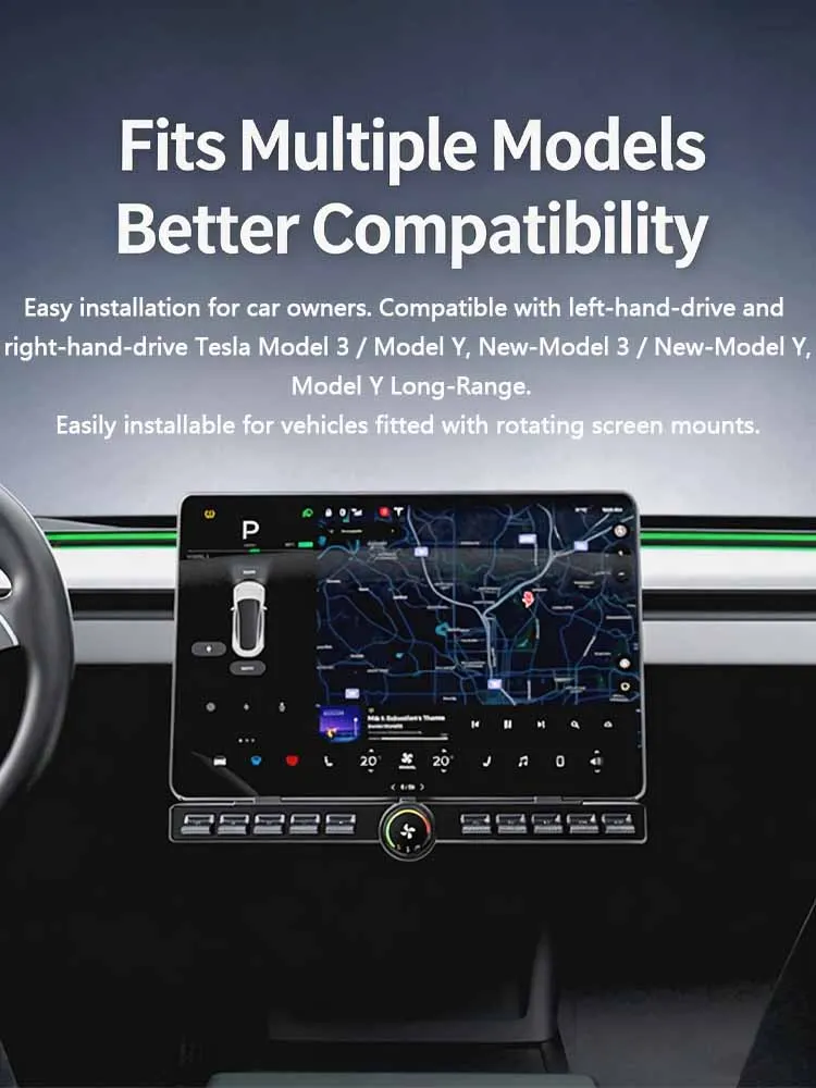 For Tesla Model 3 Y Multi-function Custom Physical Buttons Refreshed Center Screen Lower Control Buttons Modification Parts