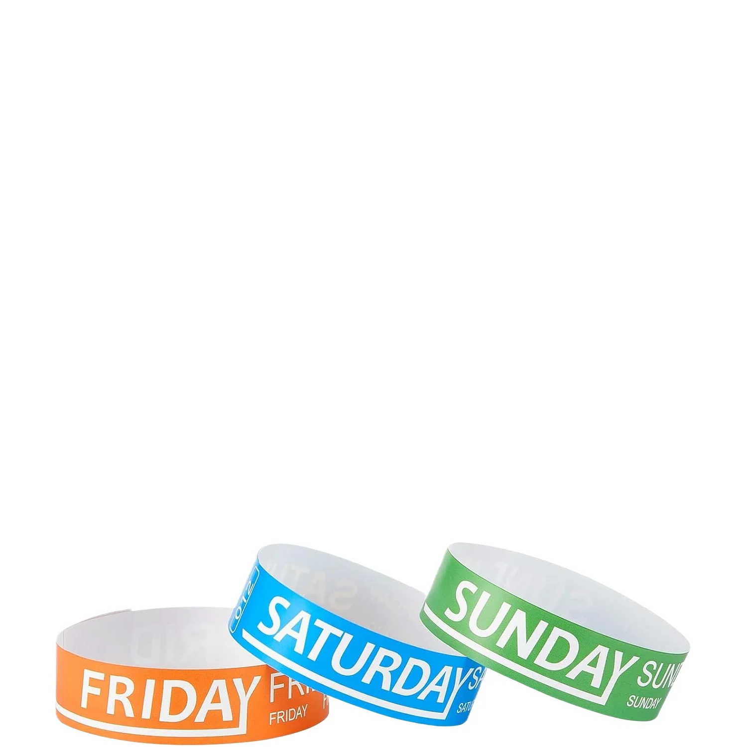 

Бумажные браслеты, 1800 шт., номерные, водонепроницаемые, для мероприятий, с указанием дня недели: Пятница, Суббота, Воскресенье