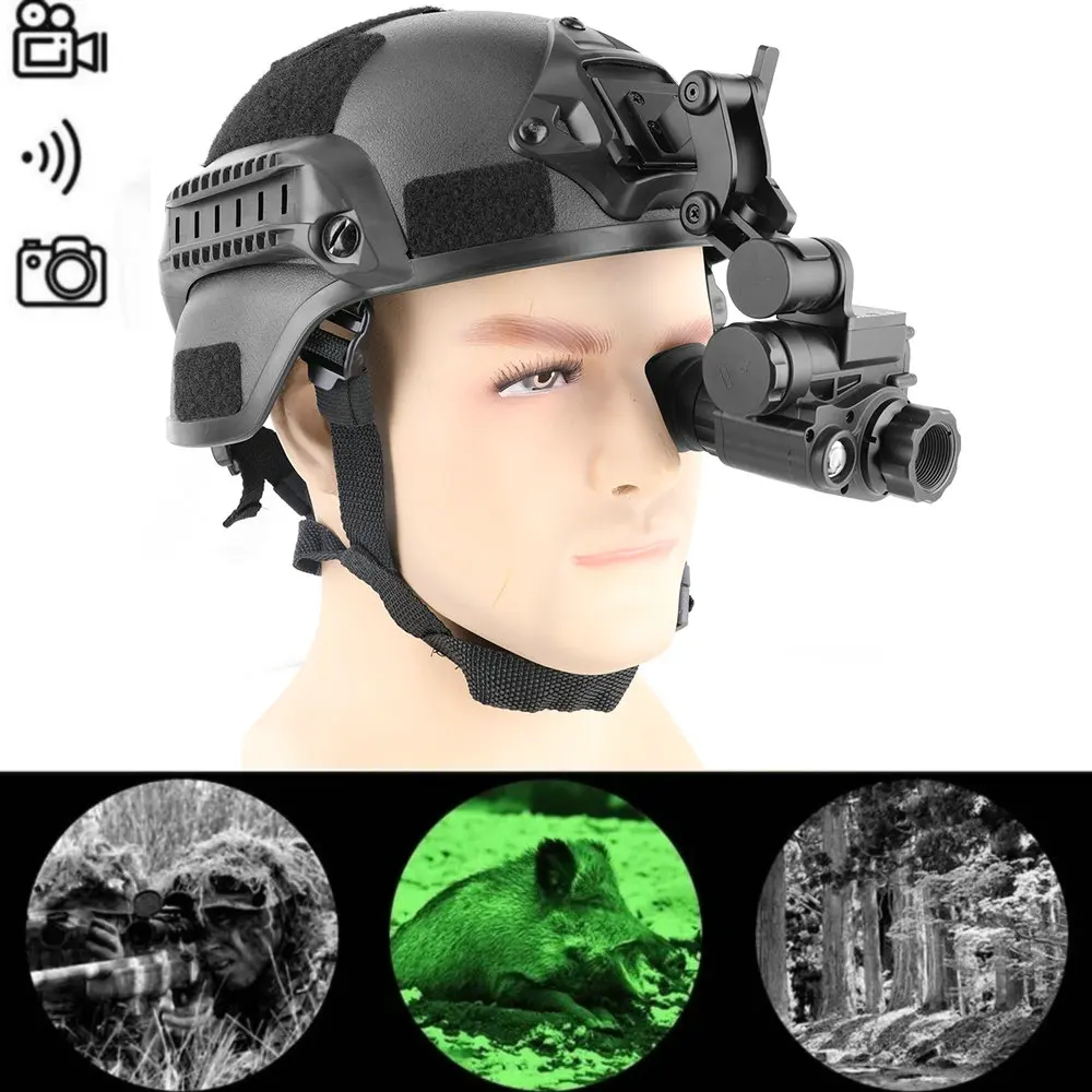 

NVG10 Helmet Night Vision Goggle 1920x1080p Green Tactical Head Night Vision Monocular WiFi IP66 Hunting Night Vision Device