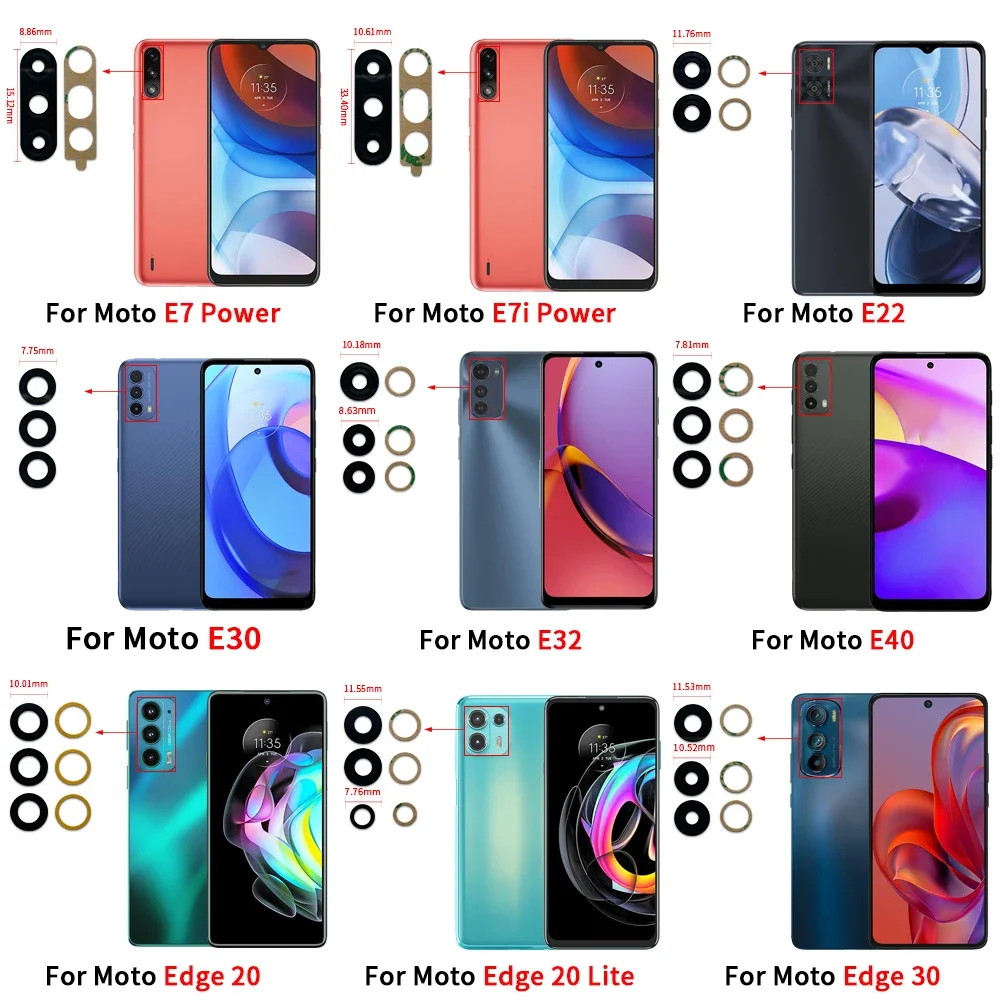 For Moto E22 E30 E32 E40 Edge 30 E7 E7i Power Edge 20 Lite tempered glass camera lens protective film