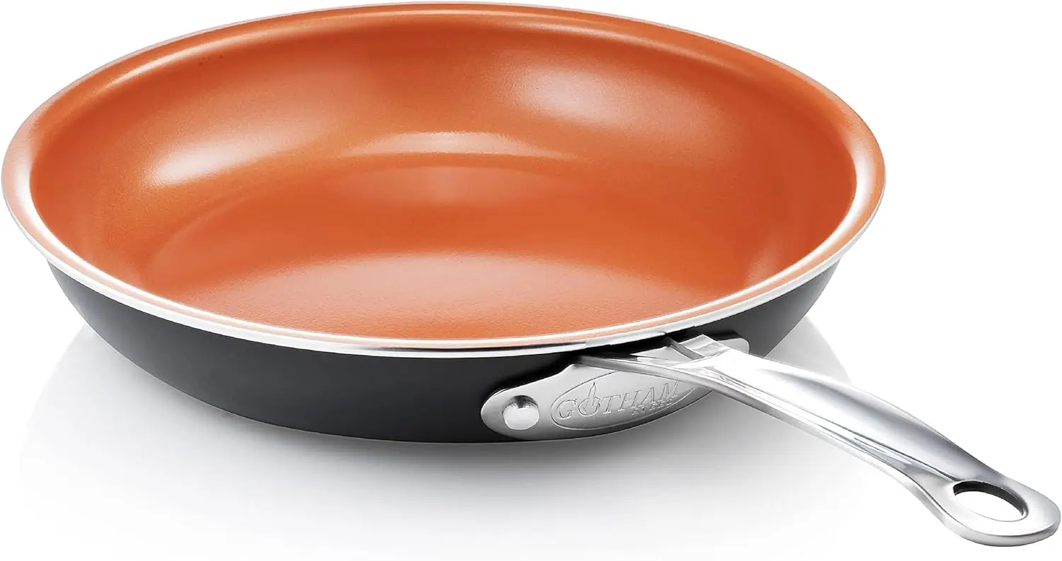 

9.5 Inch Copper Non Stick Frying Pans, Ceramic Non Toxic Frying Pans Nonstick Skillet Made Without PFOA PFOS, Lightweight