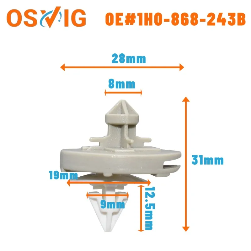 

10PCS OE#1H0868243B 1H0868243 6N0868243A Applicable to Volkswagen Jetta and Golf door panel fixing clips