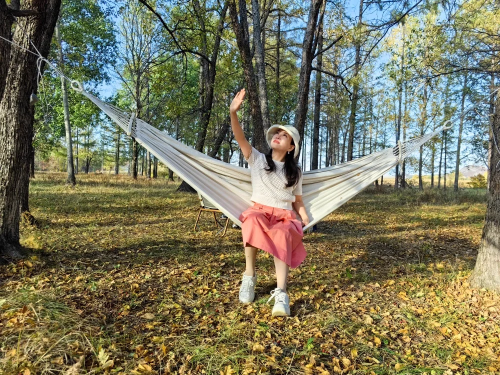 Hammock, outdoor swing, summer camping anti rollover, household indoor single and double hanging chair