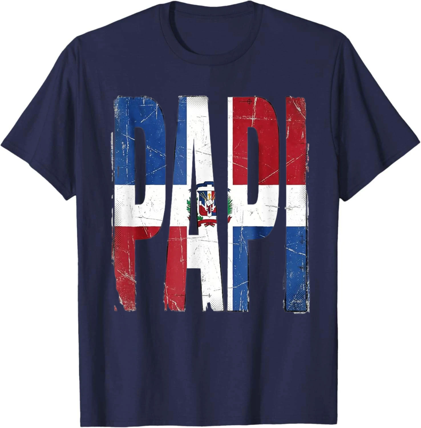 PAPI Dominican Republic Flag Vintage Dia Del Padre Regalo T-Shirt Cotton Women Mens Clothing Tops Camiseta Streetwear