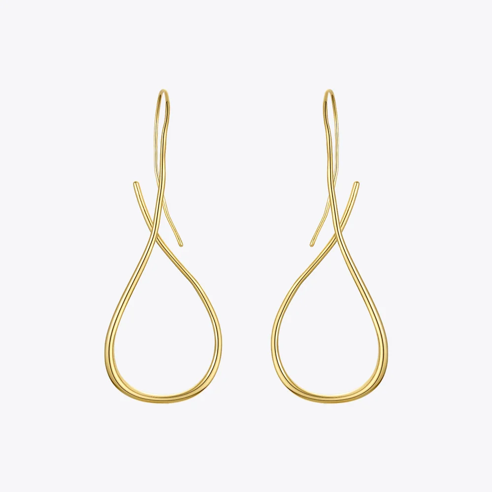 

ENFASHION Waterdrop Line Earrings For Women Dangle Large Earings Gold Color Minimalism Fashion Jewelry 2020 Gifts Brincos E1189