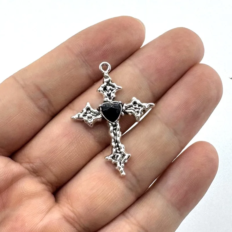 4pcs Goth Barbed Wire Gothic Alloy Metal Charms for Jewelry Making Supplies Halloween Diy Pendants Keychains Charm