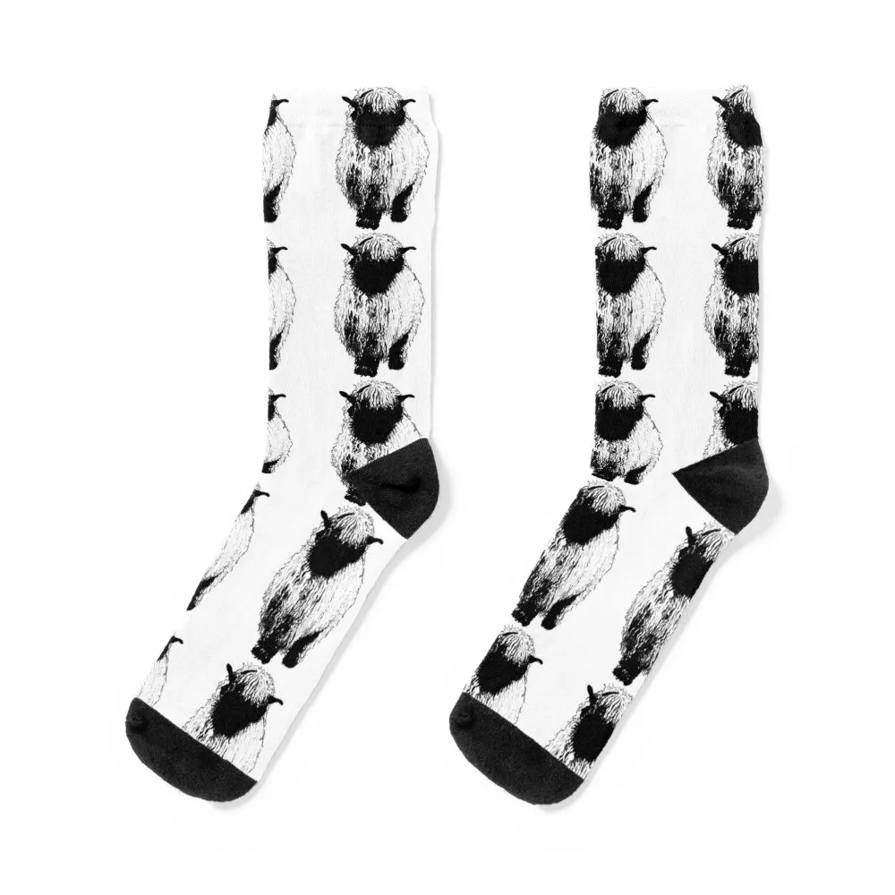 Valais Blacknose Sheep Abstract Socks