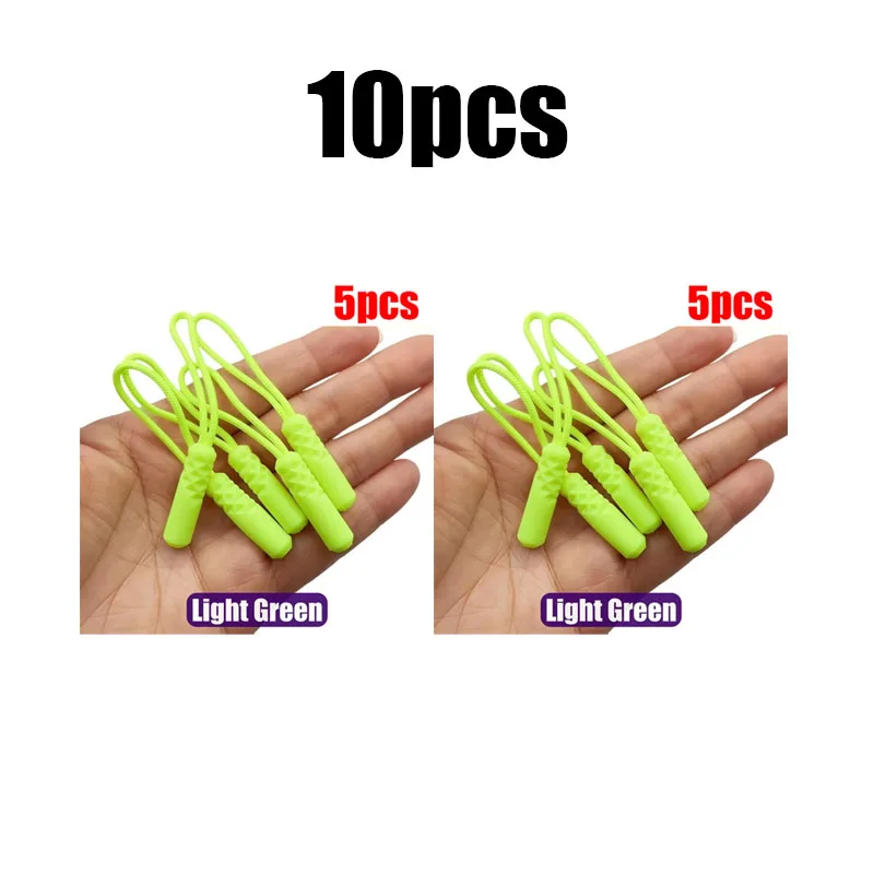 5/10 Stück Reißverschluss-Zippergriffe mit Seilenden, Ersatz-Clips für kaputte Schnallen, Reißverschlusskordel-Anhänger für Reisetaschen, Koffer, Zelte, Rucksäcke